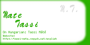 mate tassi business card